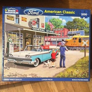 White Mountain American Classic Puzzle - Blue and White